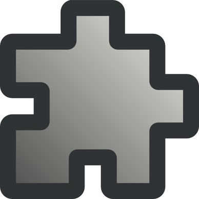 Icon Puzzle Grey clip art