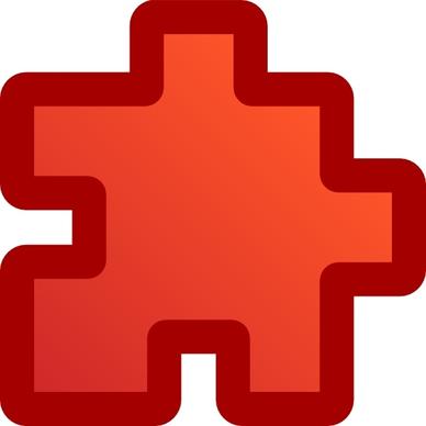 Icon Puzzle Red clip art