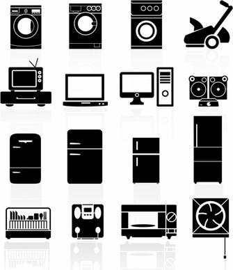 icons set home devices