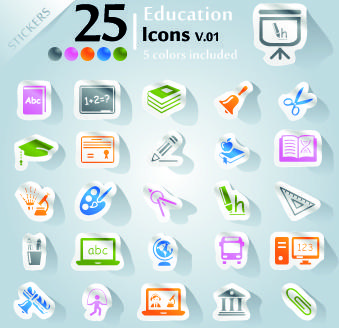 icons stickers vector