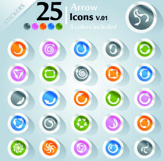 icons stickers vector