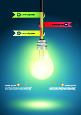 idea infographics with bulb vector graphic
