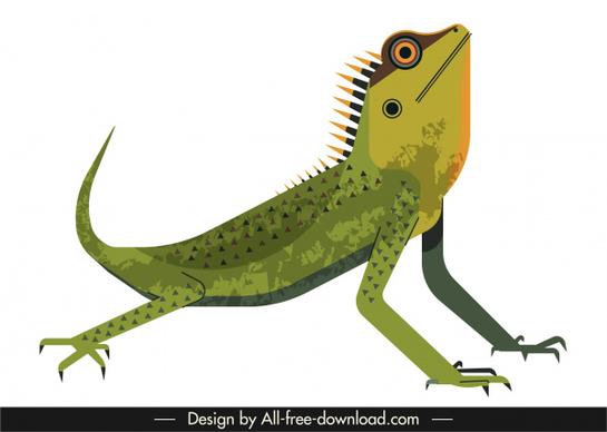 iguana animal icon colored classic sketch