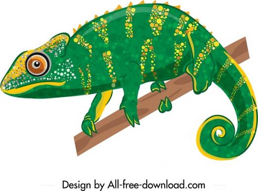 iguana icon green yellow sketch