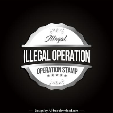 illegal stamp template contrast modern elegance 