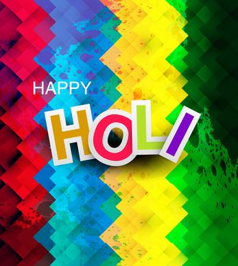 indian festival happy holi splash bright colorful celebrations vector design