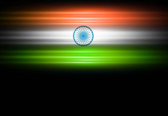 indian flag black bright stylish tricolor vector