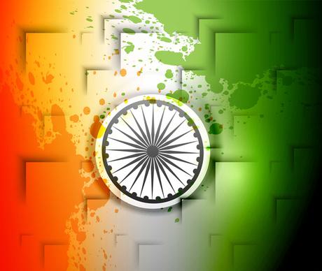 indian flag stylish illustration for independence day background vector