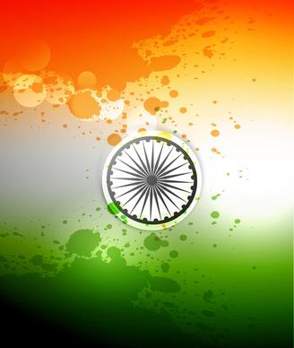 indian flag stylish illustration for independence day background vector