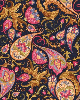 indian paisley seamless pattern vector