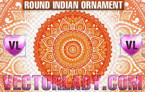 indian round ornament