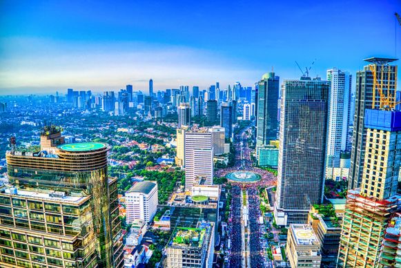 indonesia city picture modern city landscape high view