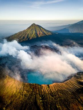 indonesia nature scenery picture awesome mountain high view