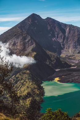 indonesia nature scenery picture elegant mountain lake scene 