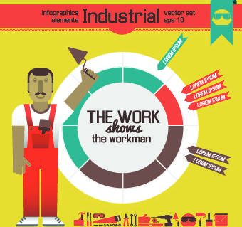 industrial infographics vector