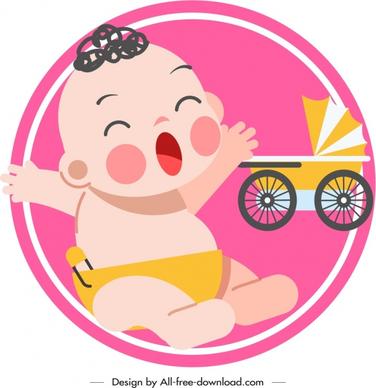 infant baby icon cute cartoon sketch