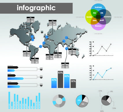 infographic and elements vector set