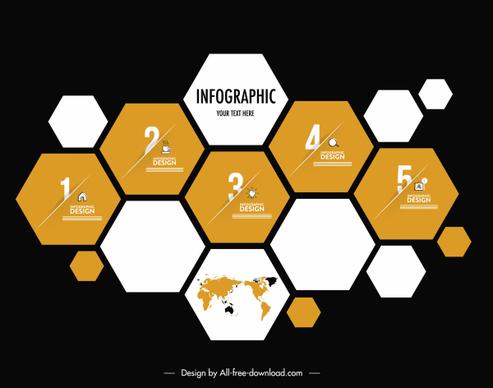 infographic background geometric honeycomb shapes