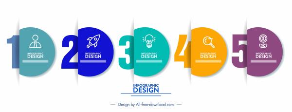 infographic design elements elegant 3d papercut shapes