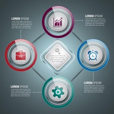 infographic design elements modern shiny geometry style