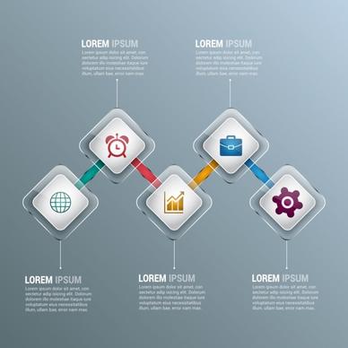 infographic design elements modern shiny transparent geometries style