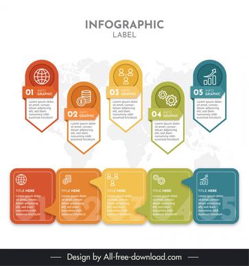 infographic label template design template elegant modern geometric 