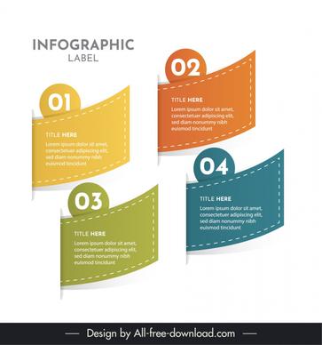 infographic label template elegant modern dynamic