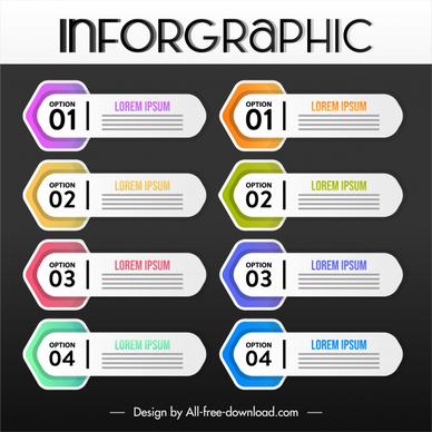 infographic poster template modern horizontal mock up shapes