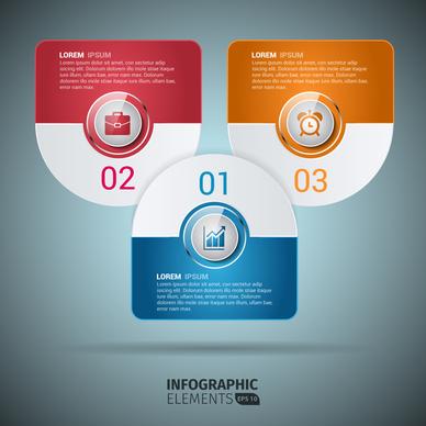 infographic rounded design elements template