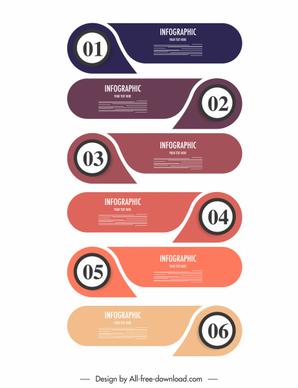 infographic template flat horizontal layers sketch