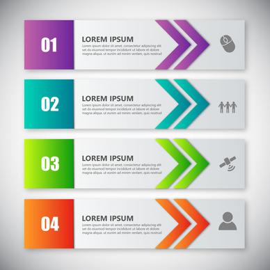 infographic vector design on horizontal banners