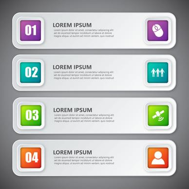 infographic vector design with horizontal banners