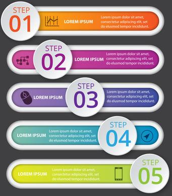 infographic vector design with horizontal tab and circles