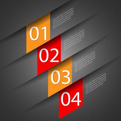 infographic vector illustration with dark background and numbers