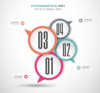 infographic with speech bubbles vector