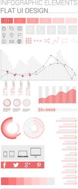 infographics elements flat ui vector