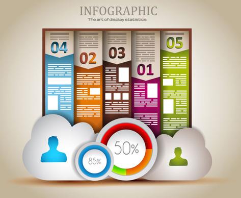 infographics with data design vector