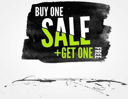 ink marks with sale elements background vector
