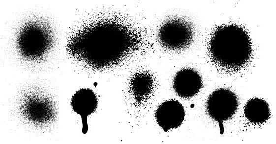 Ink spray vector