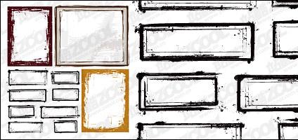 Ink style border vector material