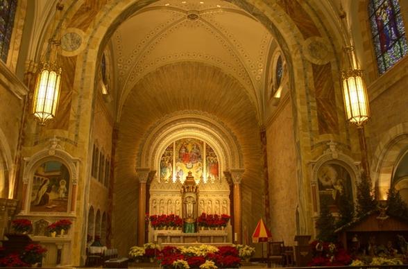 inside the basilica at holy hill wisconsin