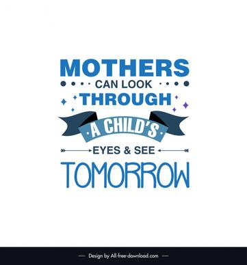 inspirational mothers day quotes poster template elegant symmetric texts ribbon arrows stars sketch 