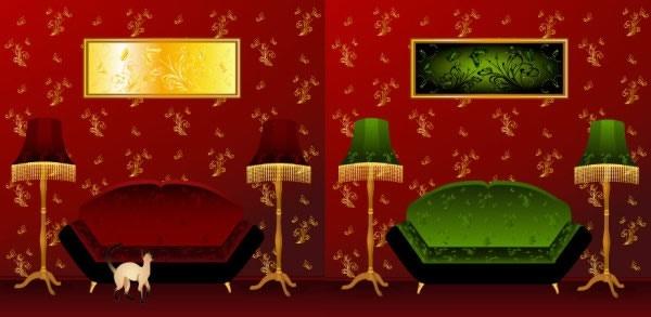 interior decor templates luxury vintage design