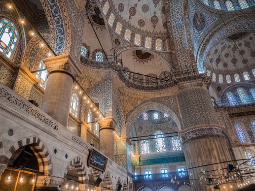 interior view of blue mosque istanbul