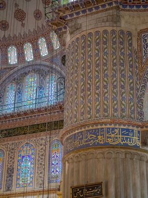 interior view of blue mosque istanbul