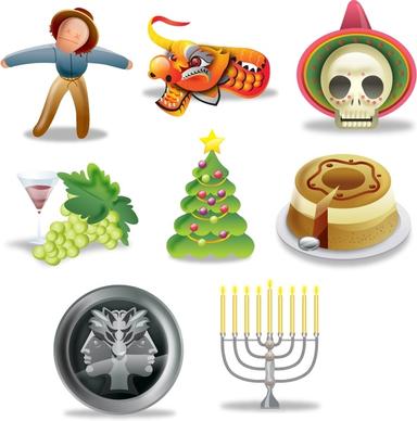 International Holidays Icons icons pack