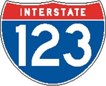 Interstate 123 Sign Board Vector
