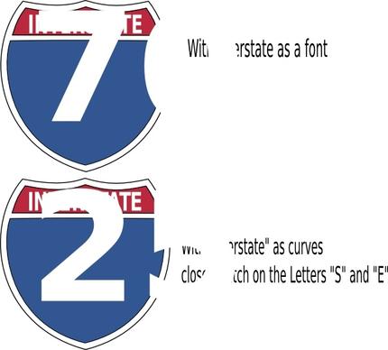 Interstate Highway Sign clip art