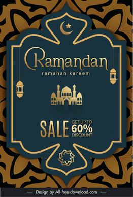 islam sale poster template elegant luxury muslim elements decor