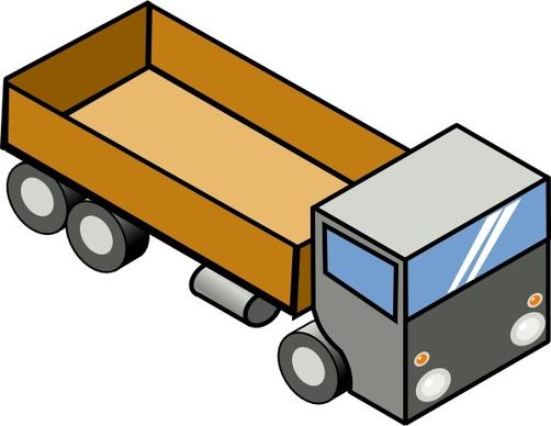 Isometric Truck clip art